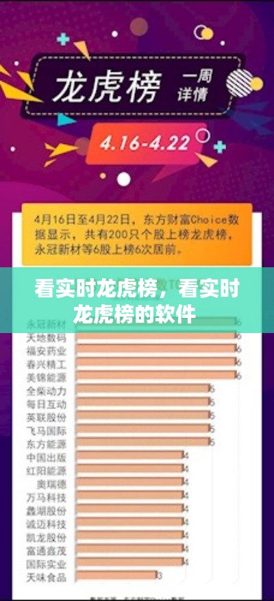 看实时龙虎榜，看实时龙虎榜的软件 