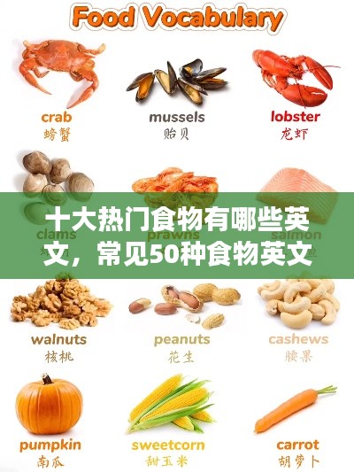 十大热门食物有哪些英文，常见50种食物英文 