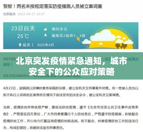 北京突发疫情紧急通知，城市安全下的公众应对策略