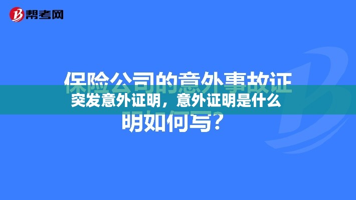 突发意外证明，意外证明是什么 