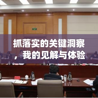 抓落实的关键洞察，我的见解与体验
