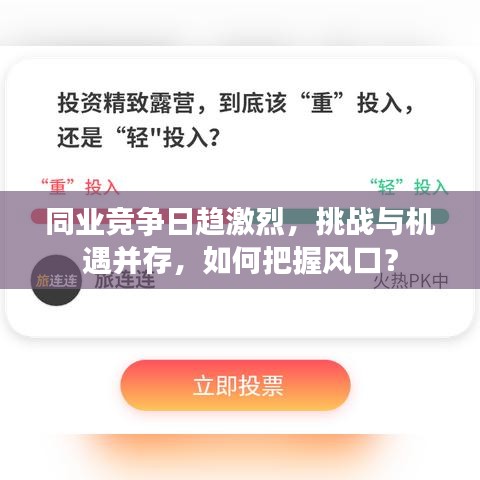 同业竞争日趋激烈，挑战与机遇并存，如何把握风口？