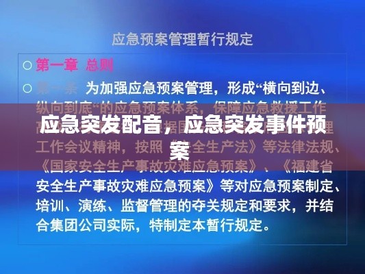应急突发配音，应急突发事件预案 