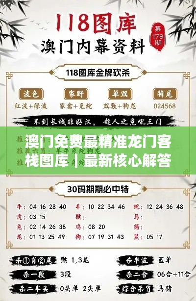 澳门免费最精准龙门客栈图库｜最新核心解答落实