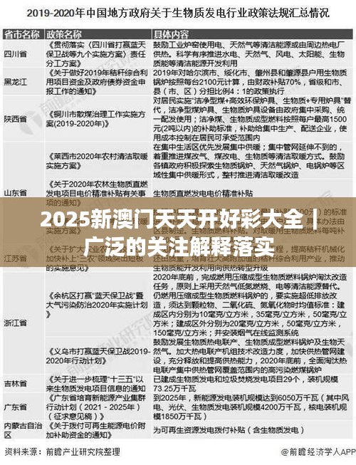 2025新澳门天天开好彩大全｜广泛的关注解释落实