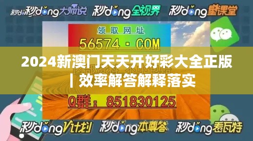 2024新澳门天天开好彩大全正版｜效率解答解释落实