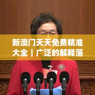 新澳门天天免费精准大全｜广泛的解释落实方法分析