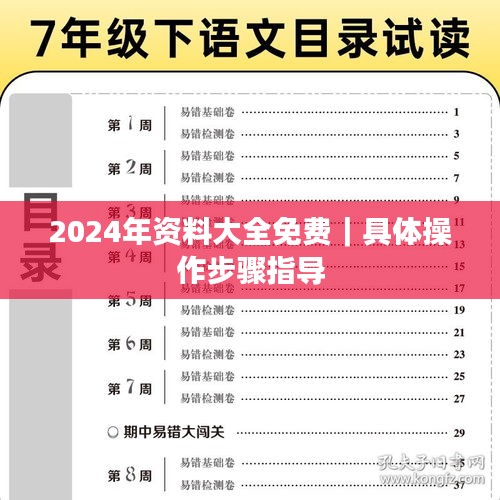 2024年资料大全免费｜具体操作步骤指导