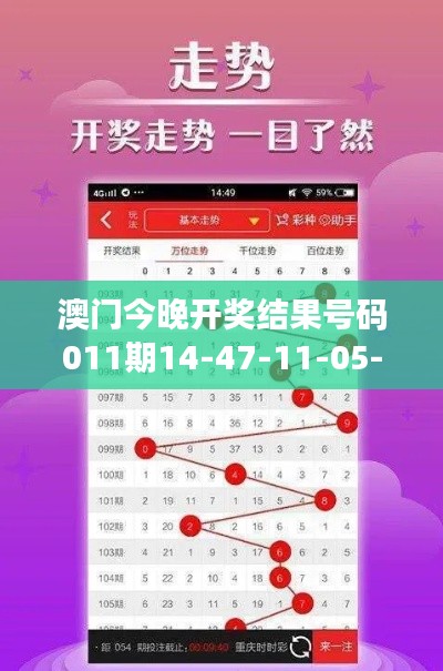 澳门今晚开奖结果号码011期14-47-11-05-26-30 T：47