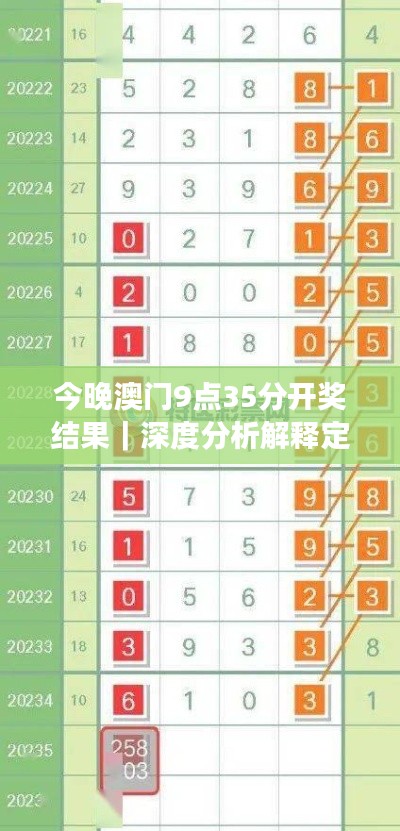 今晚澳门9点35分开奖结果｜深度分析解释定义