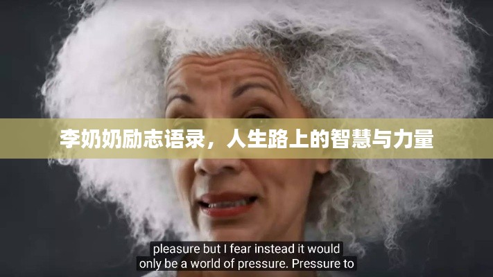 李奶奶励志语录，人生路上的智慧与力量