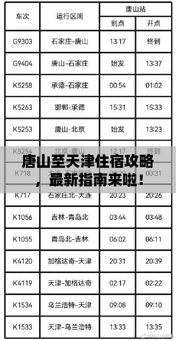 唐山至天津住宿攻略，最新指南来啦！