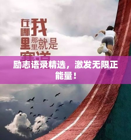 励志语录精选，激发无限正能量！