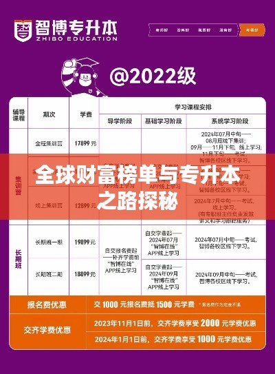 全球财富榜单与专升本之路探秘