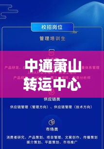 中通萧山转运中心急聘人才！最新招聘信息揭秘