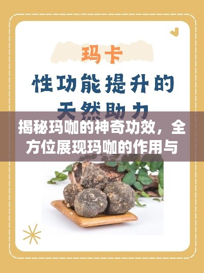 揭秘玛咖的神奇功效，全方位展现玛咖的作用与好处！