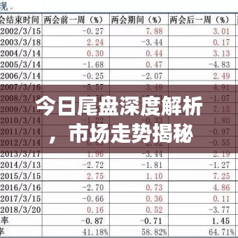 今日尾盘深度解析，市场走势揭秘