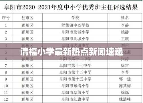 清福小学最新热点新闻速递