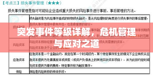 突发事件等级详解，危机管理与应对之道
