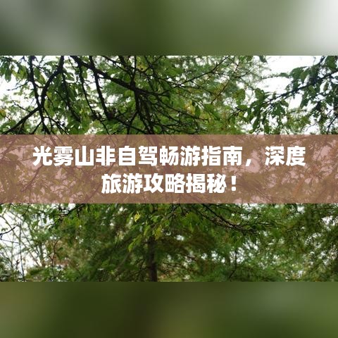 光雾山非自驾畅游指南，深度旅游攻略揭秘！