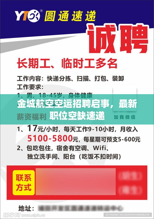 金城航空空运招聘启事，最新职位空缺速递