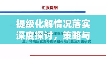 提级化解情况落实深度探讨，策略与实践分析
