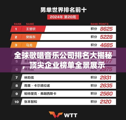 全球歌唱音乐公司排名大揭秘，顶尖企业榜单全景展示