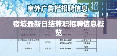 宿城最新日结兼职招聘信息概览