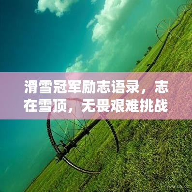 滑雪冠军励志语录，志在雪顶，无畏艰难挑战