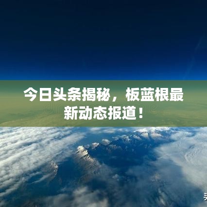 今日头条揭秘，板蓝根最新动态报道！