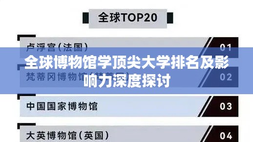 全球博物馆学顶尖大学排名及影响力深度探讨