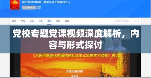 党校专题党课视频深度解析，内容与形式探讨
