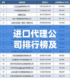 进口代理公司排行榜及行业影响力解析
