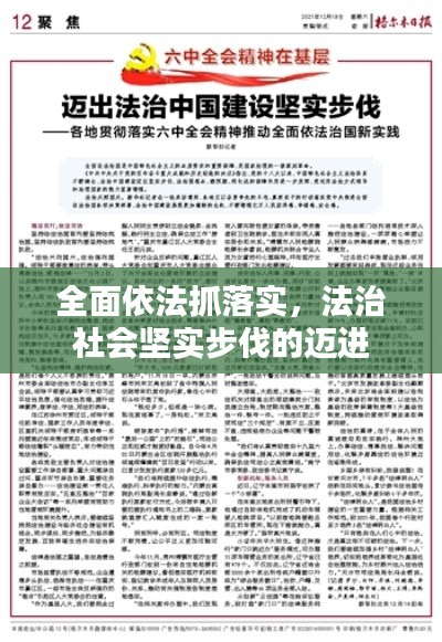 全面依法抓落实，法治社会坚实步伐的迈进