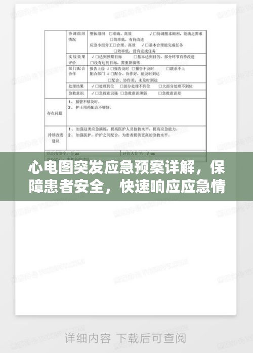 心电图突发应急预案详解，保障患者安全，快速响应应急情况！