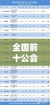 全国前十公会排名大揭秘，影响力不容小觑！