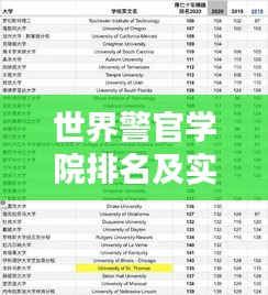 世界警官学院排名及实力深度解析
