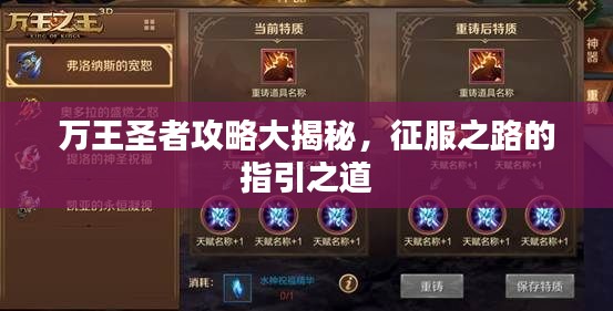 万王圣者攻略大揭秘，征服之路的指引之道