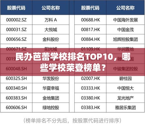 民办芭蕾学校排名TOP10，哪些学校荣登榜单？