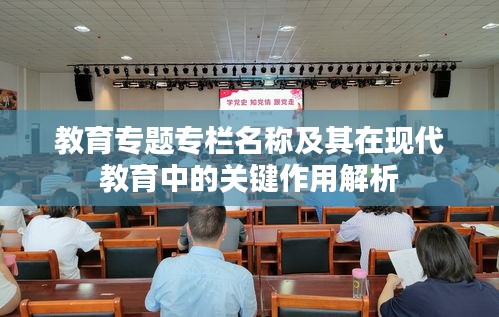 教育专题专栏名称及其在现代教育中的关键作用解析
